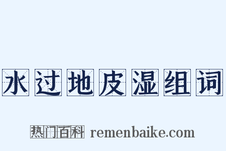 水过地皮湿组词是什么意思的图片
